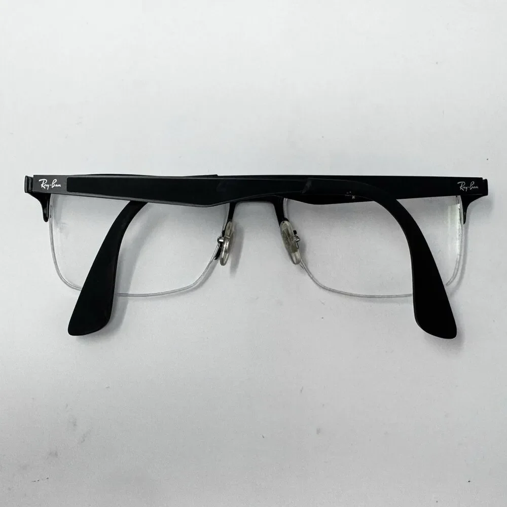 Ray-Ban RB6335 2503 Black Semi-Rimless Eyeglass Frames 54-17-145 Authentic